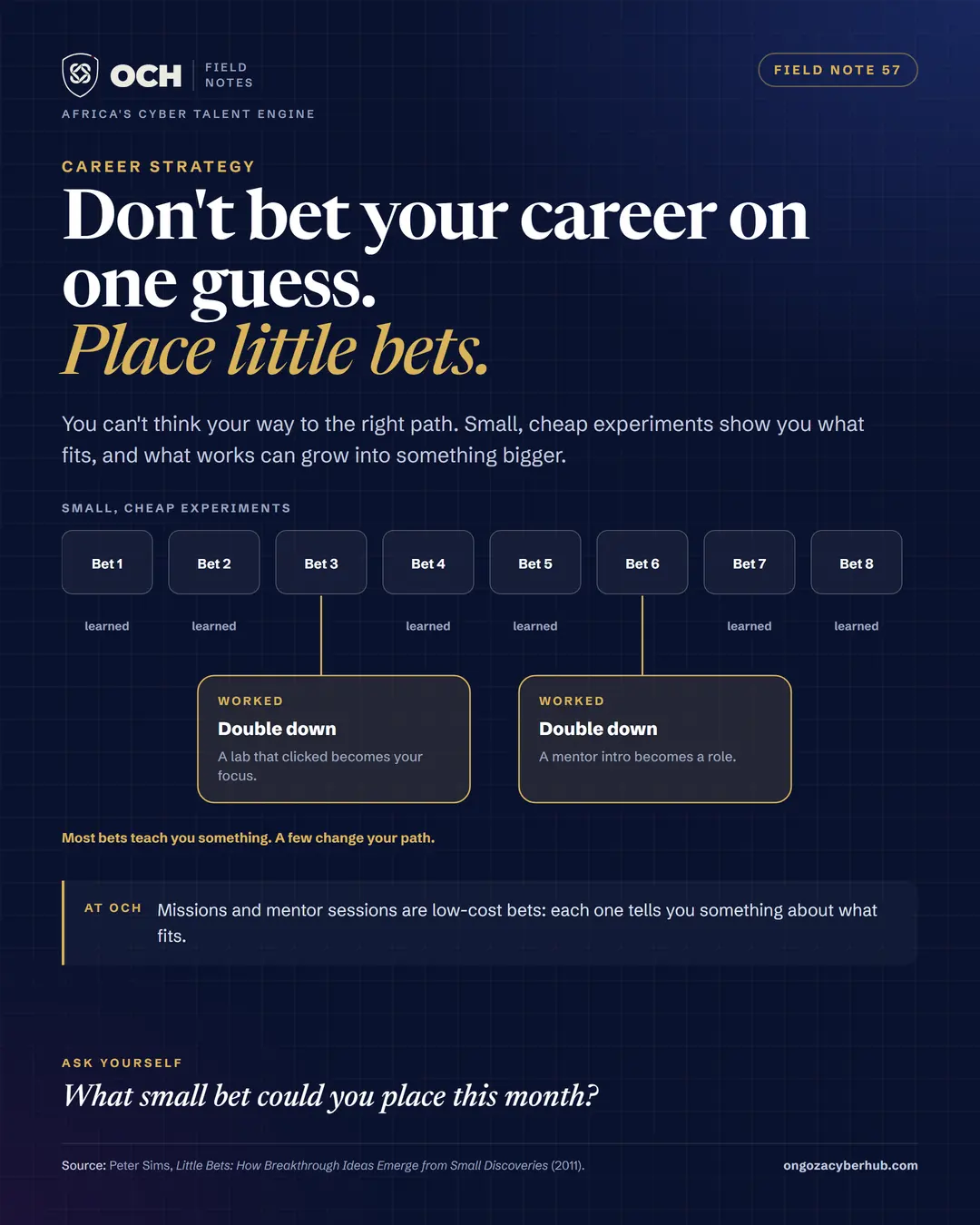 Place little bets
