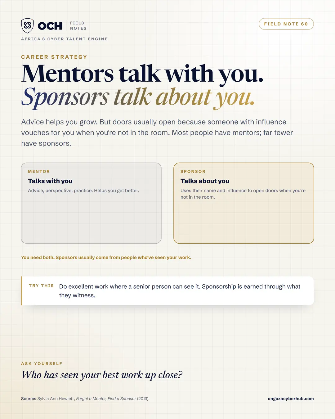 Mentors and sponsors
